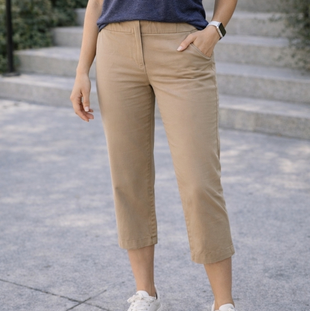 Women's Raffaella Khaki Capri Pants Size 6P